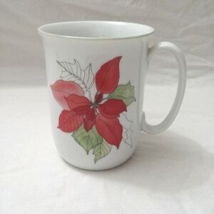 Block Spal Watercolor 1982 Poinsettia Mug Cup